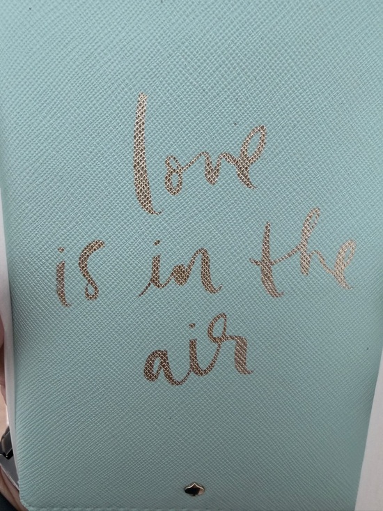 kate spade Accessories - Kate Spade 'Love Is In The Air' Gold Script wedding or engagement passport NEW